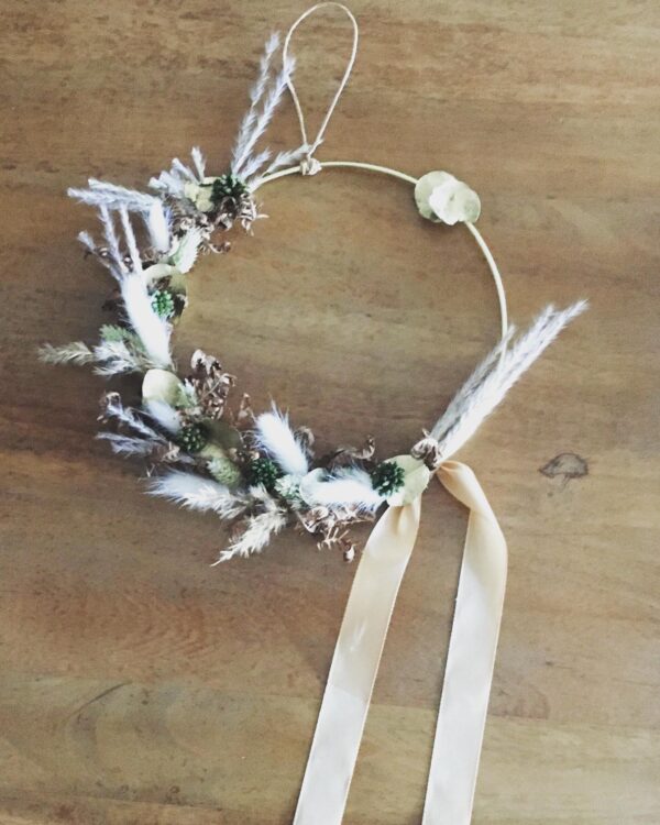 Couronne fleurs séchées- Pom'Violette