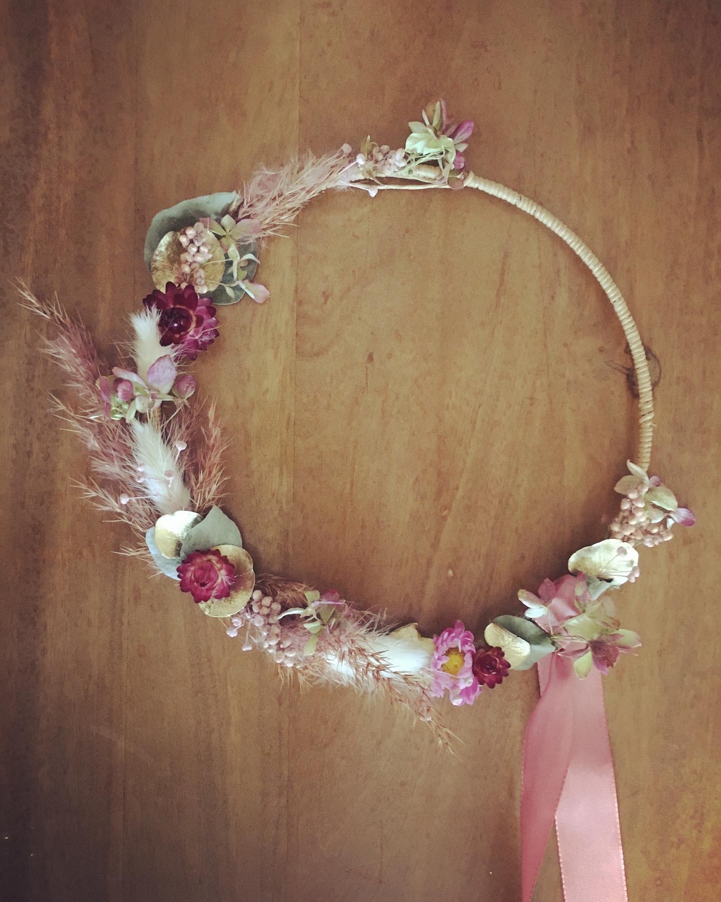 Couronne fleurs séchées- Pom'Violette