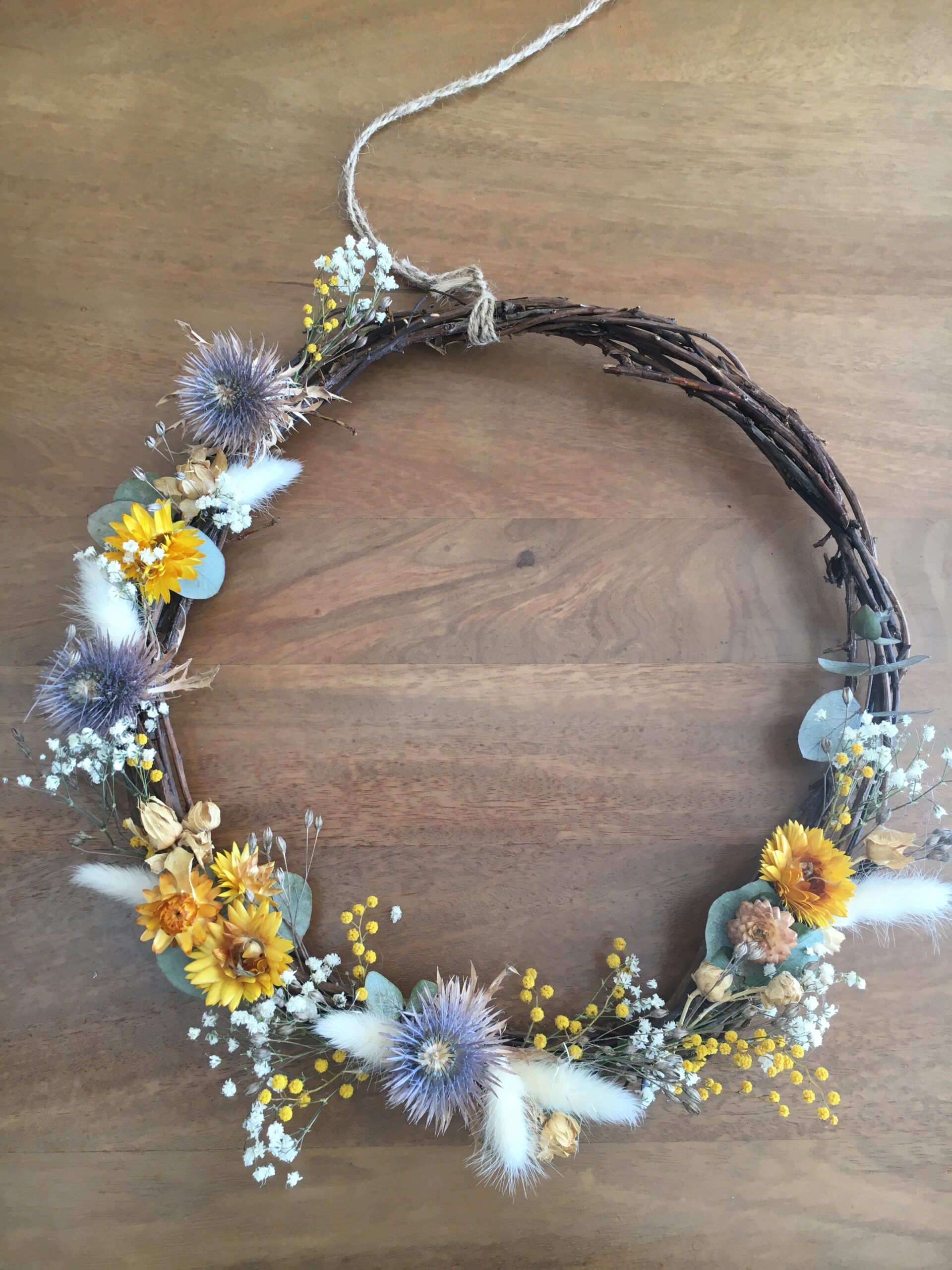 Couronne fleurs séchées- Pom'Violette