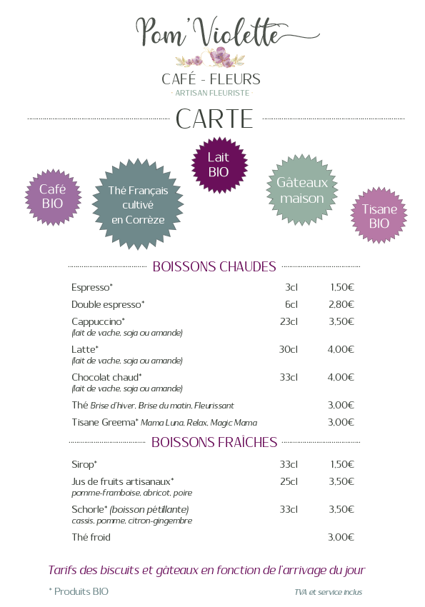 Carte - Pom'Violette