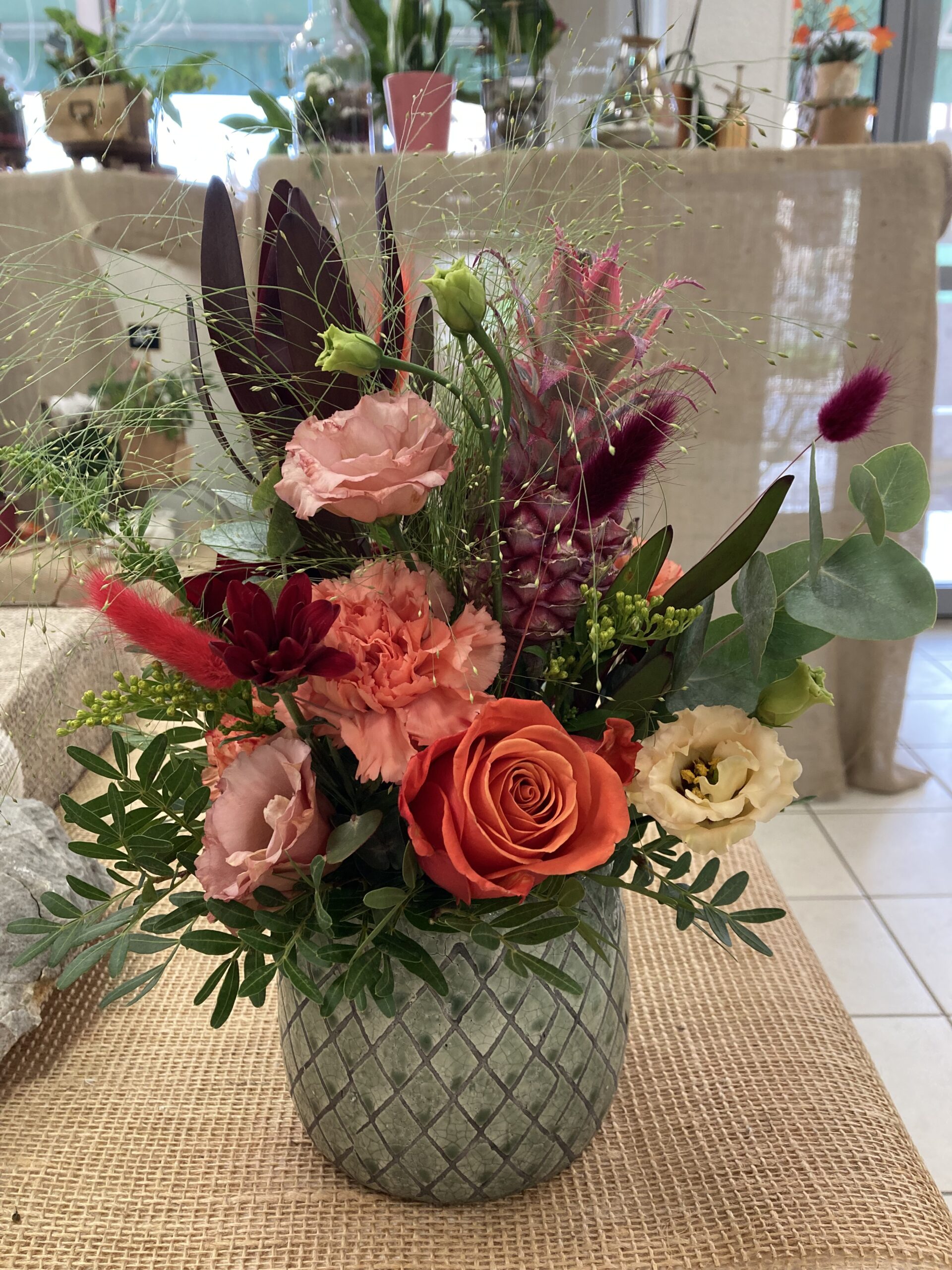 Pom'Violette composition florale