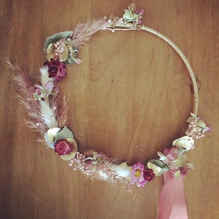 Couronne fleurs séchées- Pom'Violette